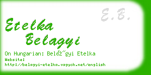 etelka belagyi business card